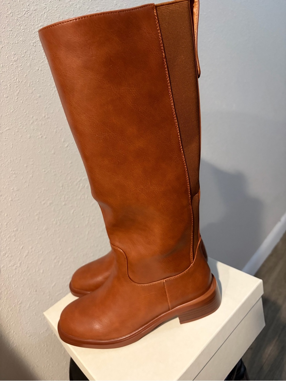 Classic Tall Riding Boots - Brown